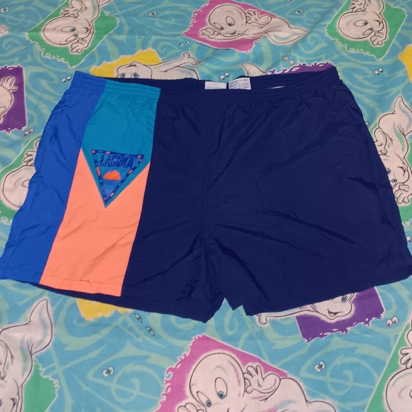 80s Laguna Nylon Vintage Swimming Trunks Swim Shorts Surf Surfing